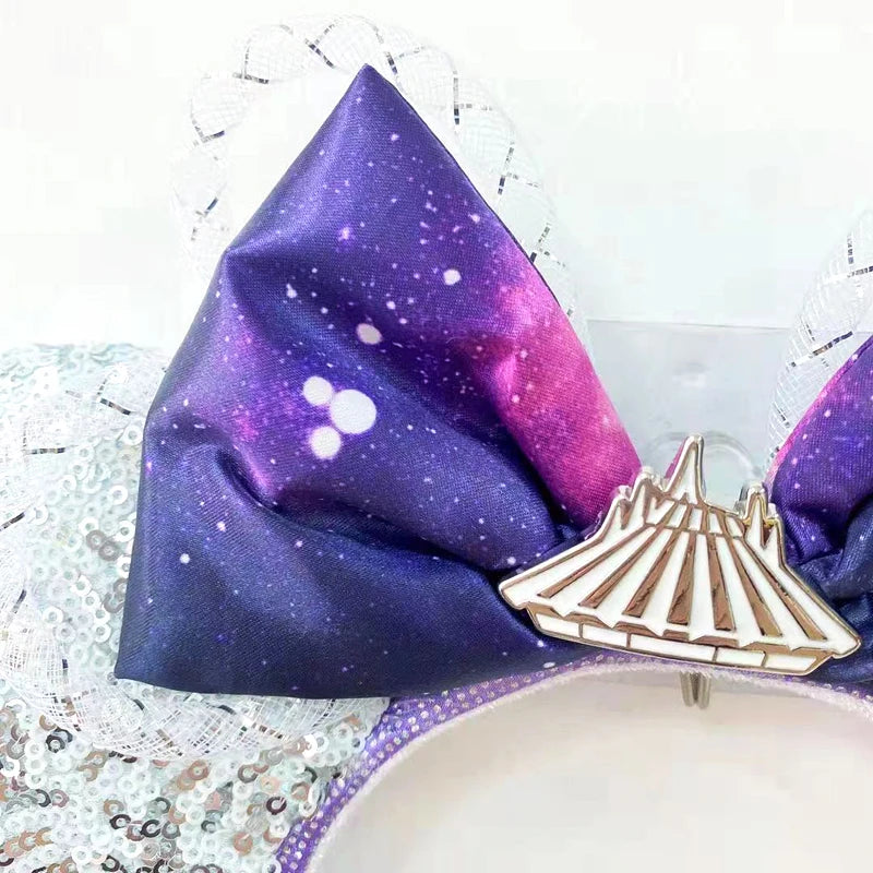 Mickey Mouse Ears Headbands Space Mountain Princess Party Decoration Cosplay Hair Accessories Hairband for girl Women Adult Qme