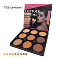 9 Color Powder Contour Palette, Matte Contouring Makeup Kit, Professional Facial Beauty Cosmetic Makeup Qme 45g
