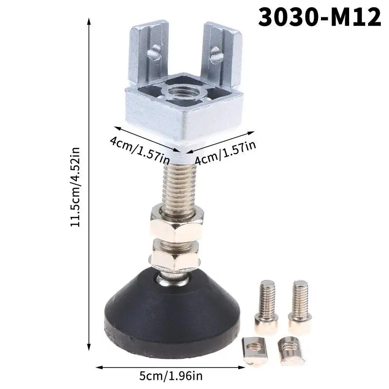 1 PCS Aluminum Profile Universal Caster Foot Cup Fixing Seat 2020/3030/4040 Machine Foot Connector Hardware Accessory DIY Qme A4