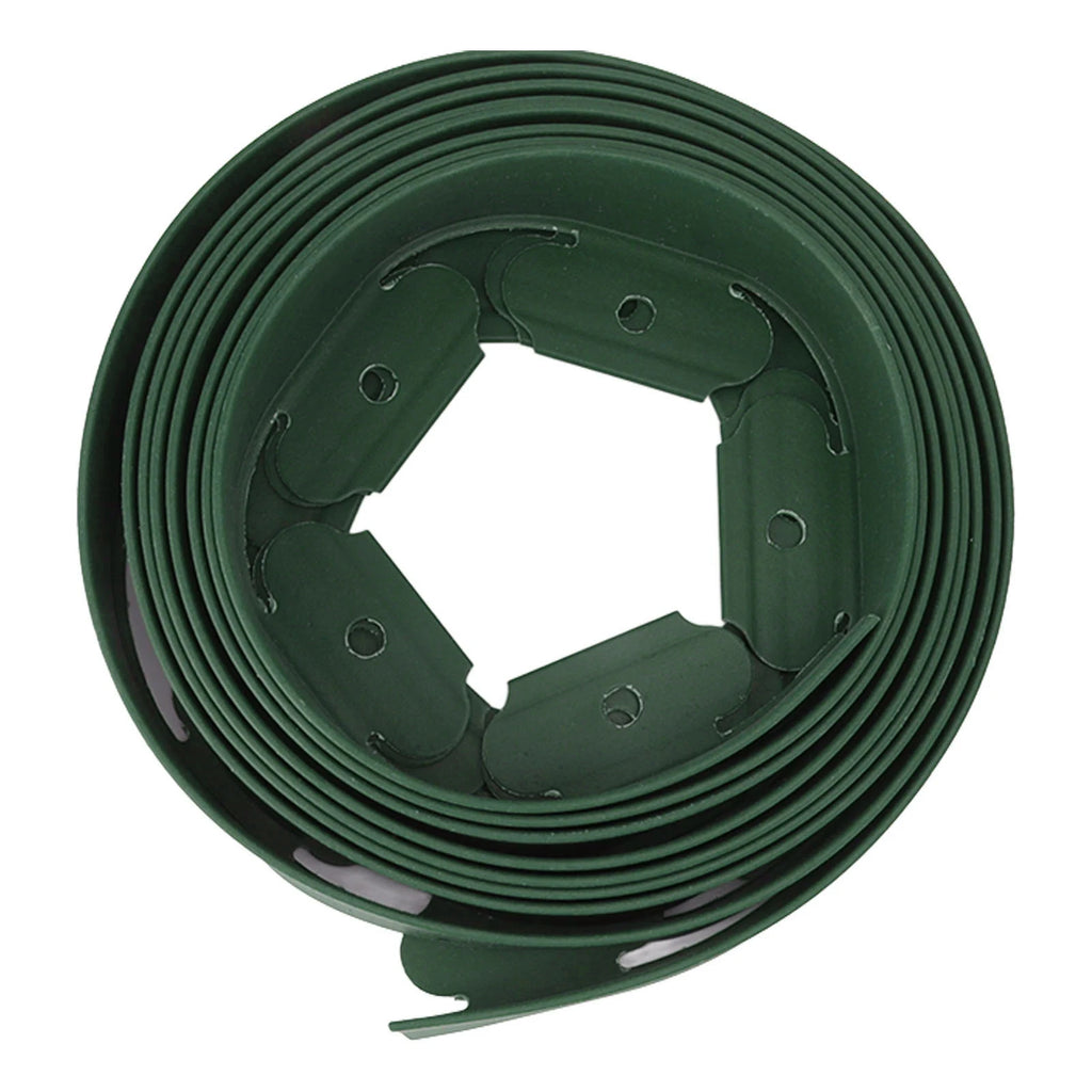 Landscape Edging Kit PE Lawn Edging Border with 15 Spikes Flexible Garden Border for Flower Beds Lawn Landscaping Qme