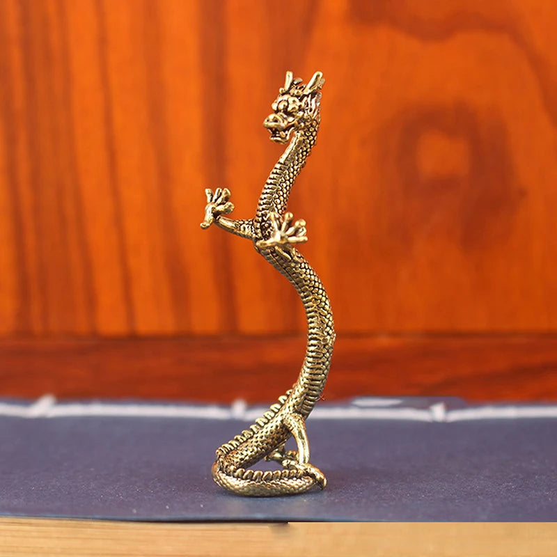 Standing Dragon Decoration Home Decorations Pure Brass Loong Crafts Qme