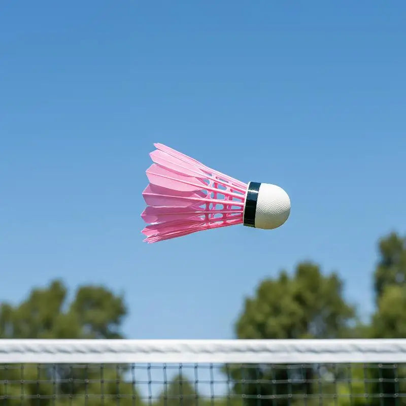 Pink Badminton Shuttlecocks Elasticity Stable Flight Wear Resistant Qme