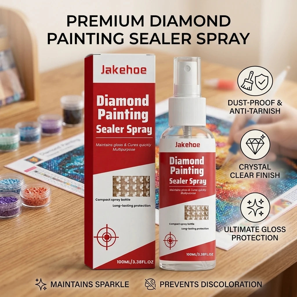 Diamond Painting Sealer Spray Fast Curing Transparent Coating Preserve Sparkle Shine Prevent Fading Diamond Art Protective Spray Qme