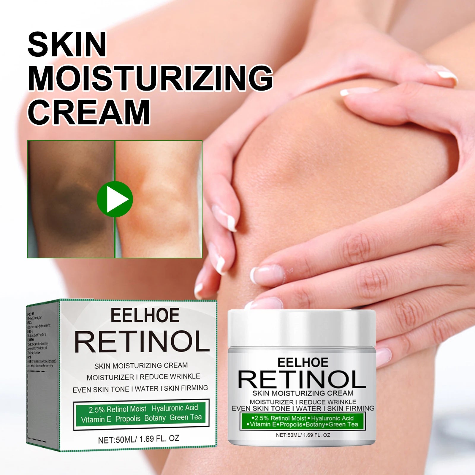Retinol Whitening Cream for Dark Skin Knee Buttocks Underarm Butt Inner Brightening Private Part Remove Melanin Bleaching Cream Qme