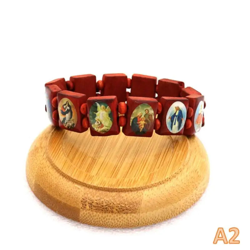 Spiritual Beaded Prayer Jewelry Devotional Wear Wooden Rosary Qme A2