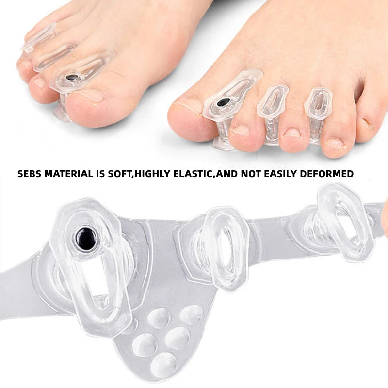 1Pair Toe Splitter Feet Care Bunion Silicone Overlapping Separators Qme