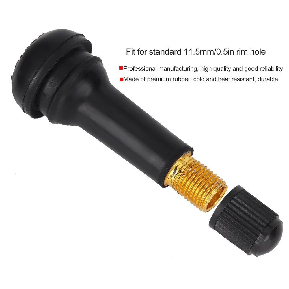 Car Tire Valve Stem TR414 Tire Valve Stem Valve Stem TR414 Wheel Snap Tire Valves Stem with Dust without Valve Qme