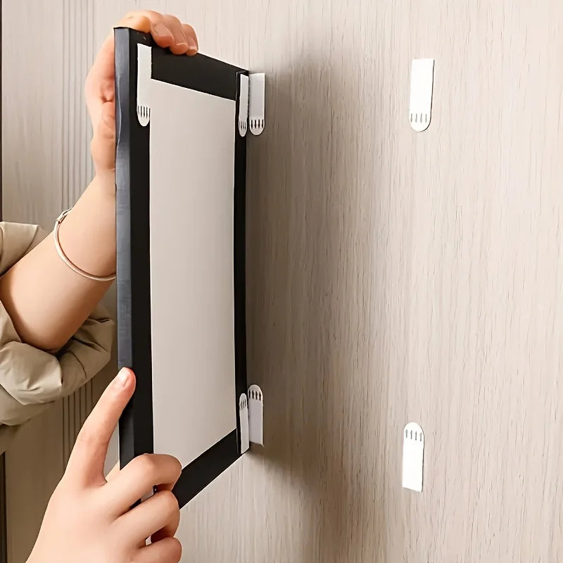 12Pcs No Drilling Hanging Picture Strip, Double-Sided Adhesive Wall Installation Tape, Suitable for Small Picture Frames Qme