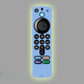 Silicone protective case For Amazon L5B83G Fire TV Stick 4K MAX/4K remote control drop proof dust and dust Glow Case Qme SKY BLUE