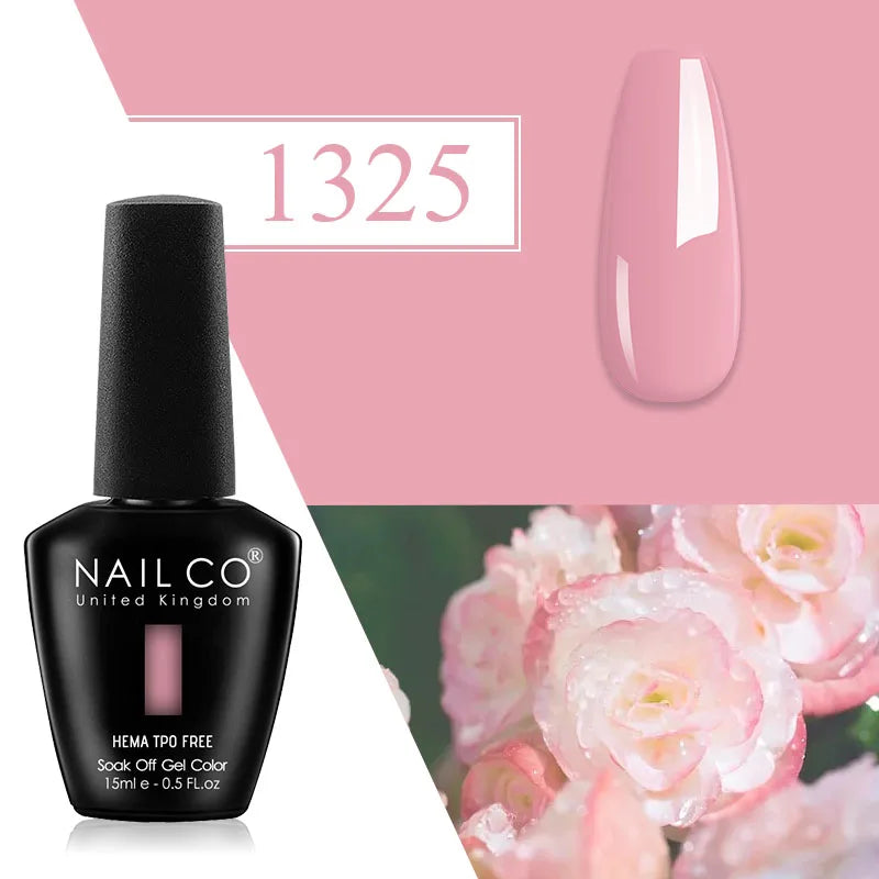 NAILCO Plum Gel Nail Polish Matte Coat Autumn Winter Semi Permanent Qme
