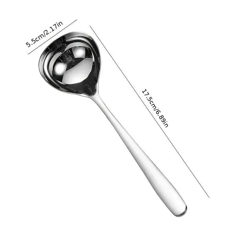 304 Stainless Steel Spoon Soup Rice Longhandle Tableware Kitchen Qme