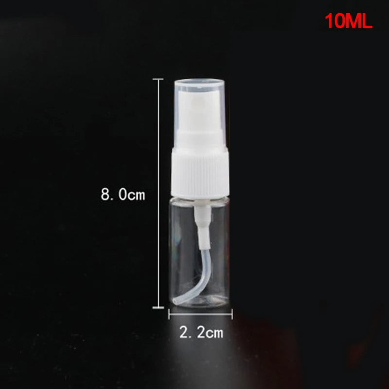 Mini Portable Transparent Plastic Spray Bottle Refillable Container Qme 10ml