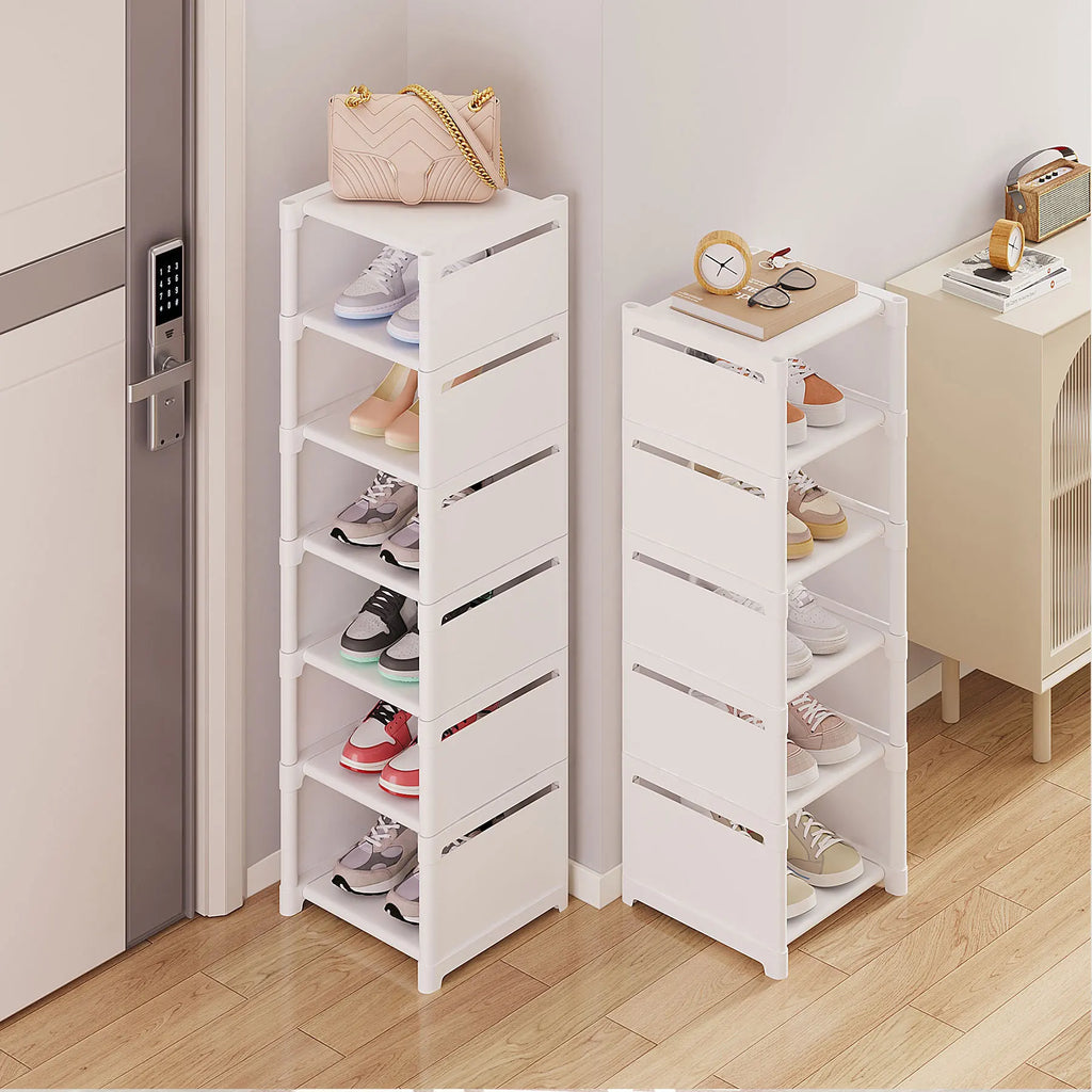 Simple Space Saving Shoe Rack Multi-Layer Shoe Shelf for Entryway & Dorm Room Home Storage Organizer for Slippers & Shoes Qme