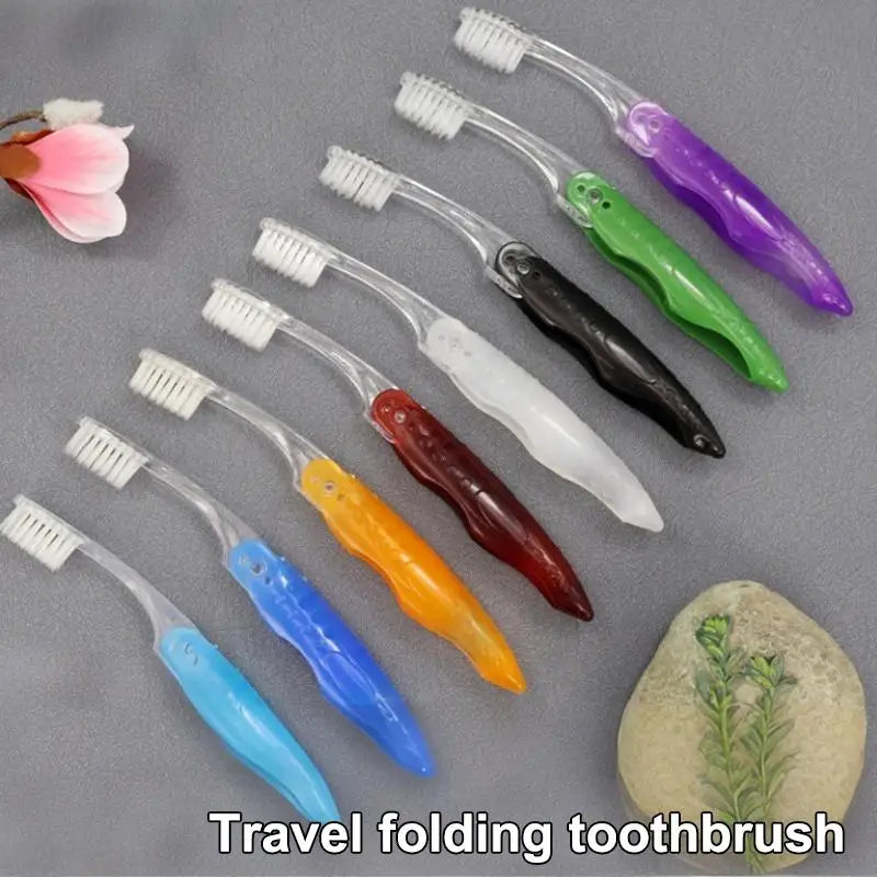Travel Folding Toothbrush Portable Disposable Multi Collapsable Brush Qme