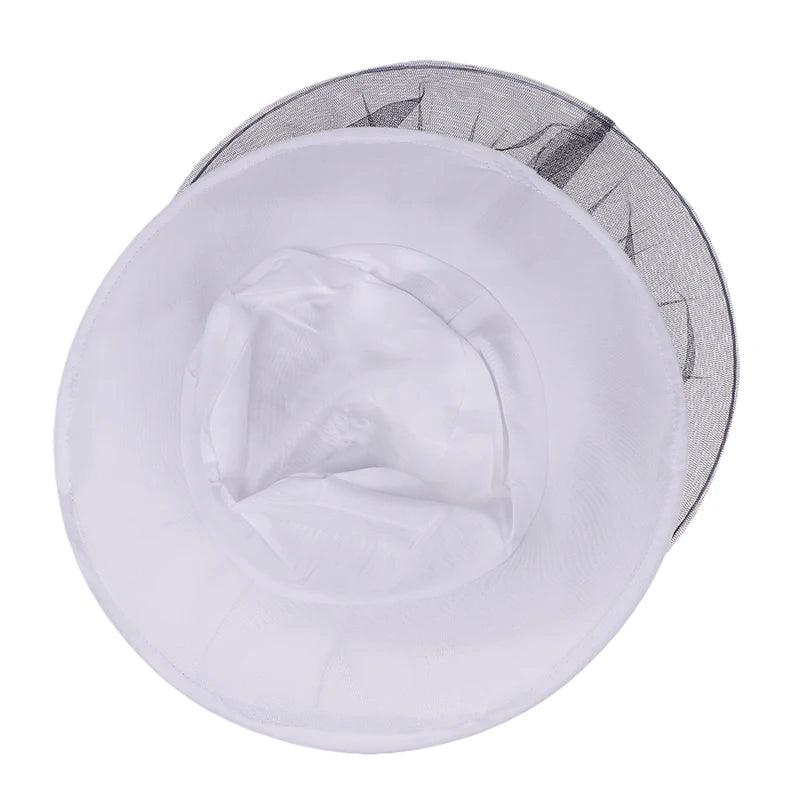 1Pc BeeKeeping Protective Bee Hat Anti Bee White Hat-Veil Combo Bee Hat Bug Mesh Mask Beekeeping Protection Beekeeper. Qme