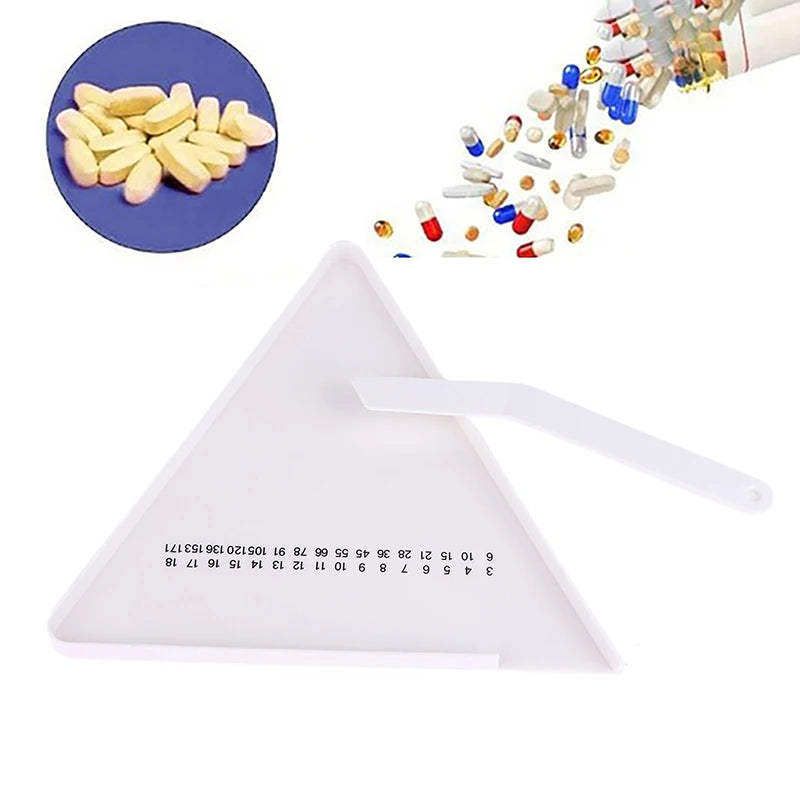 Pill Counting Tray Tablet Counter Dispenser Pills Plate Splitter Qme