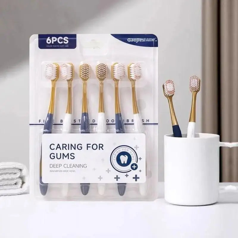 Adult Soft Bristle Toothbrush Effective Oral Cleaning Gum Care 1 Qme