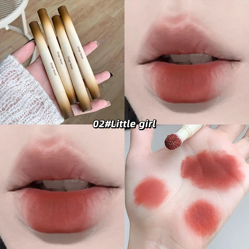 Gege Bear Velvet Matte Lip Powder Cream Long-Lasting Moisturizing Lipstick Autumn-Winter Color Natural-Looking Lip Stain Qme GX1256-2