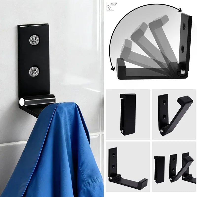 Folding Coat Hook,wall Hook For Hanging Outerwear Towels,heavy-duty Alloy Headphone Stand, Rust Proof Wall Mounted With Screws Qme