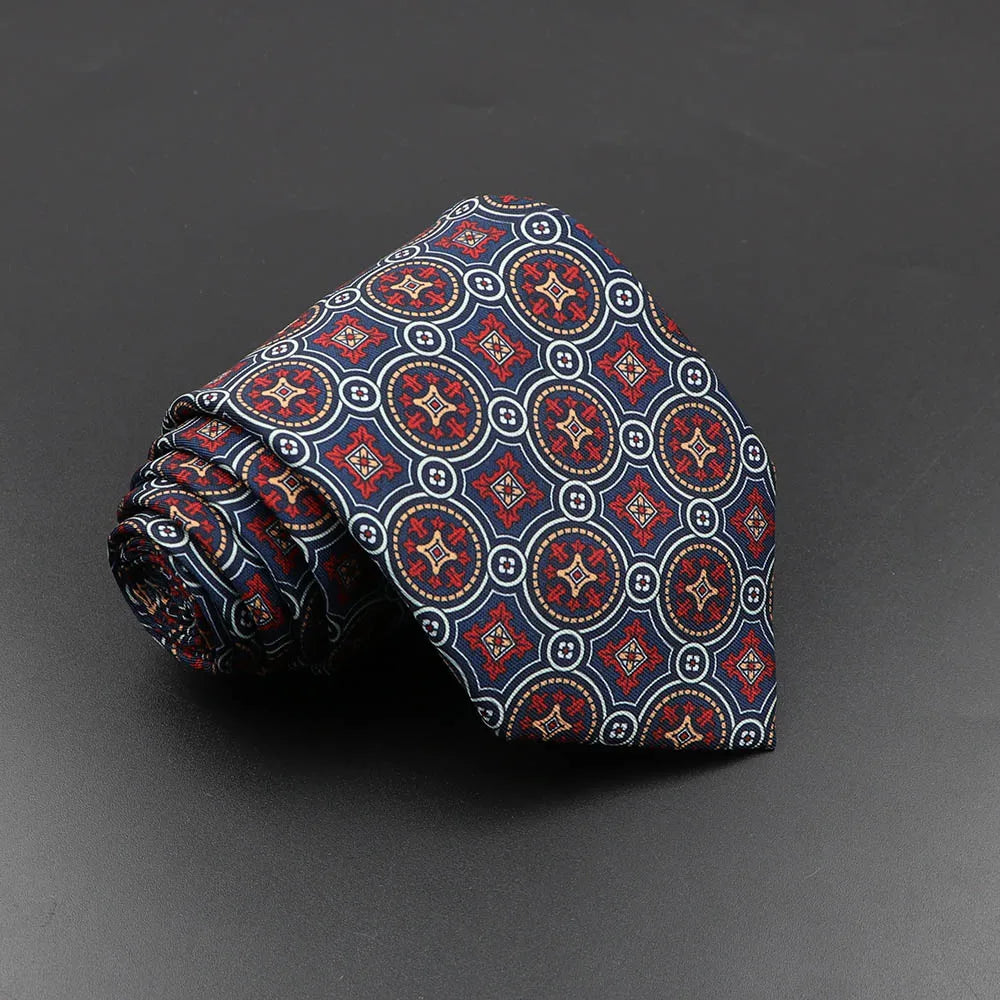 Men's Fashion Silk Tie Soft Novelty Necktie Blue Green Orange Ties