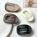 Hair Clips Grip Flat Round Curved Design Thick Thin Qme 4pcs