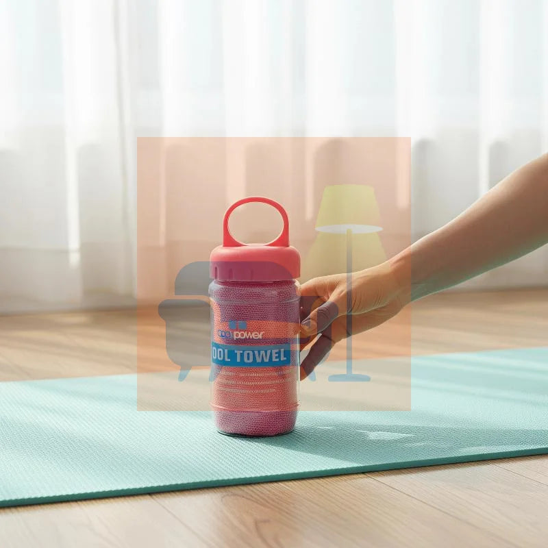 Quick Dry Cooling Towel With Portable Bottle Reusable Design Perfect For Gym Hiking Camping Outdoor Sports Qme