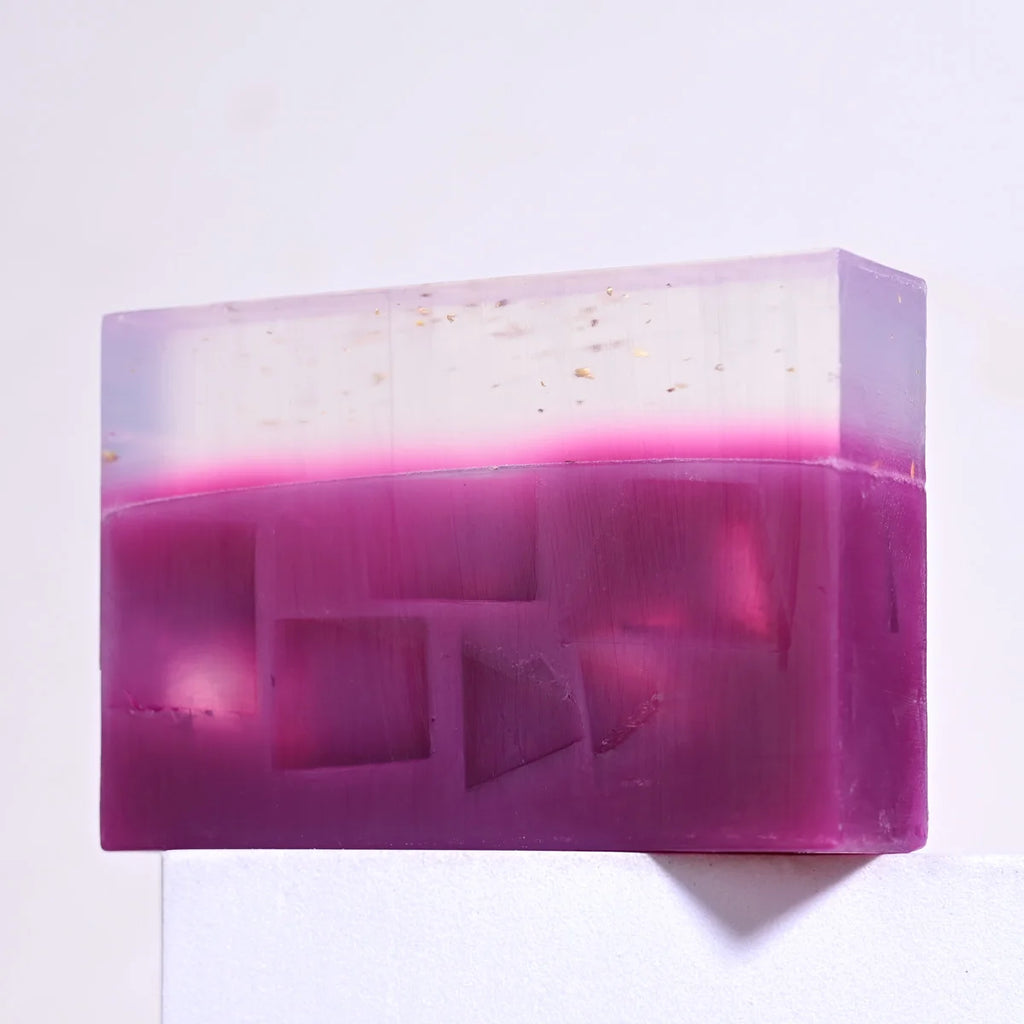 Fruit Cherry Aroma 150gYT Essential Oil Soap Added 24K Gold Leaf Qme