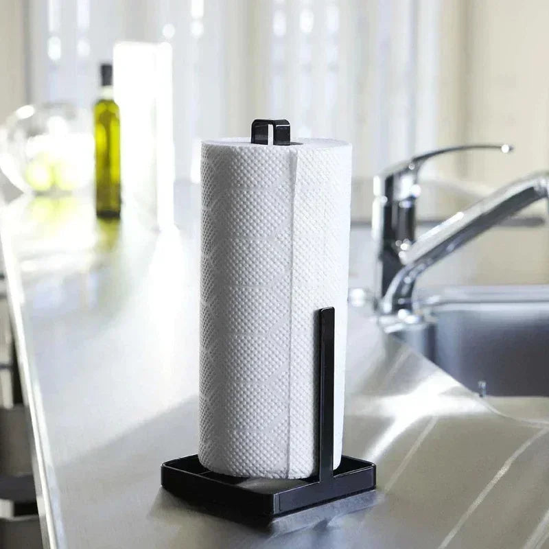 Kitchen Metal Roll Paper Holder Portable Tools Roll Paper Towel Holder Bathroom Tissue Stand Silver Napkins Rack Home Storage Qme