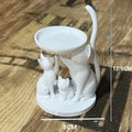Whimsical 3D Printed Black Cat Family Storage Tray 3 Cats Jewelry Keys Qme WHITE