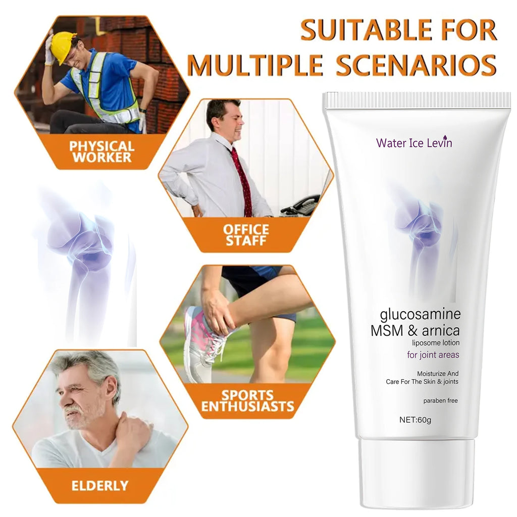 Glucosamine MSM & Arnica Joint Cream Liposome Lotion - Moisturizes, Nourishes & Protects Skin & Joints, Paraben-Free Formula. Qme