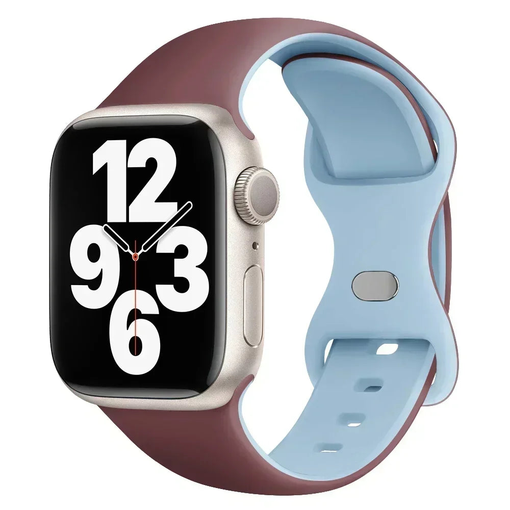 Silicone Band Apple Watch 10 9 8 7 6 5 4 3 SE Strap IWatch Ultra 2