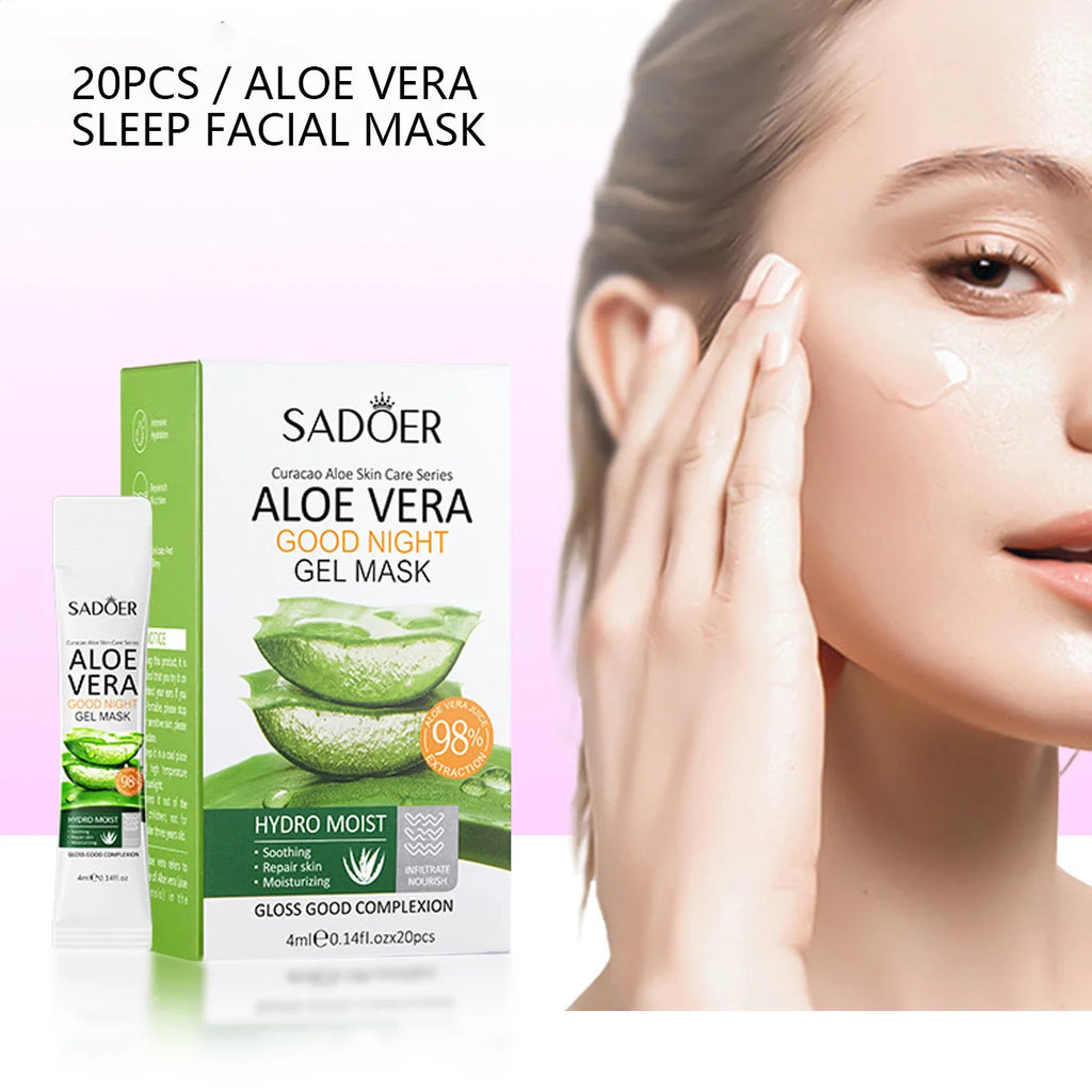Aloe Vera Moisturizing Sleep Facial Mask No Need Clean Disposable Qme ALOE 80ml