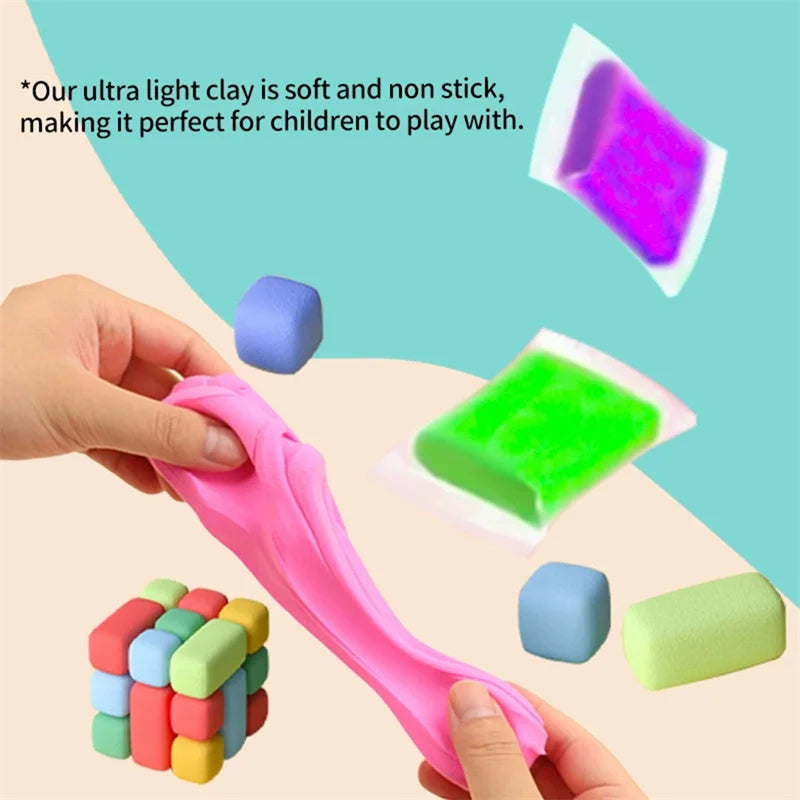 12/24/36 Color Clay Air-dried Clay Set Ultra Light Plastic Clay with Carving Tools DIY Crafts Toy Gifts for Friends Children Qme