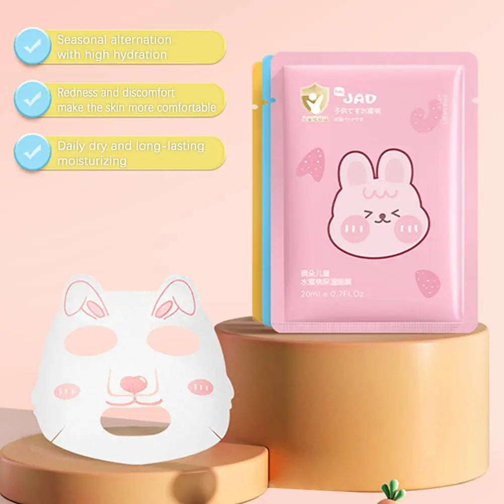 Cute Animal Cartoon Sheet Masks Childrens Spa Facial Masks Nourish For All Skin Types Gentle Moisturizing Brighten Mask Skincare Qme