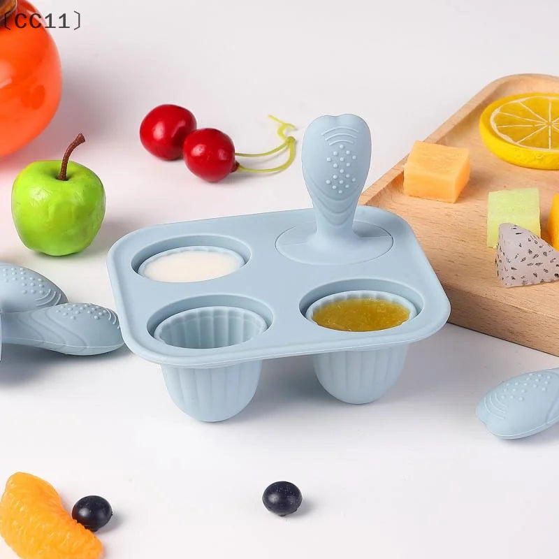 CC11Silicone Ice Cream Breastmilk Popsicle Molds DIY Homemade Mold Qme