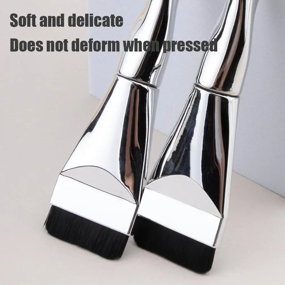 Flat Makeup Brush Ultra Thin Blade Concealer Liquid Cream Powder Qme