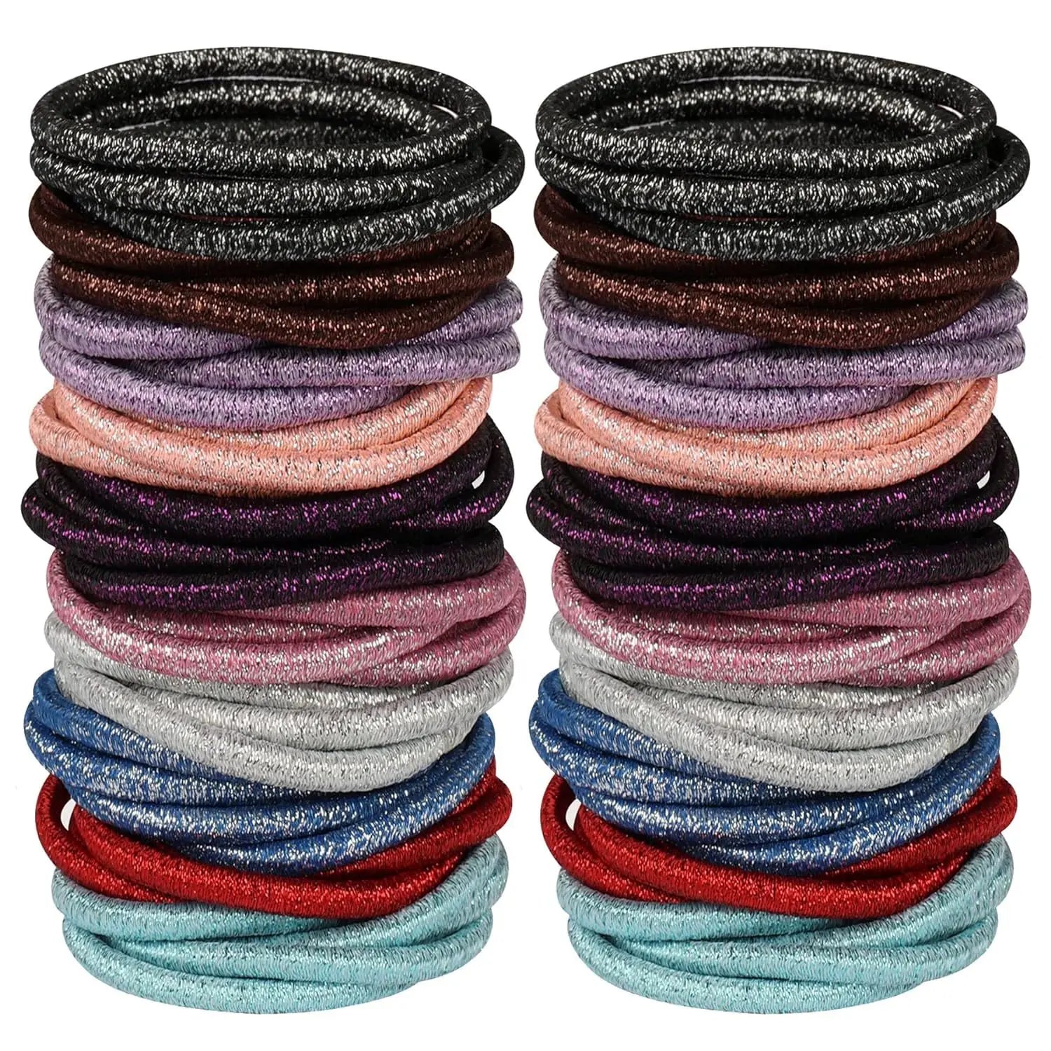 10/30/50PCS 4MM Black Ponytail Holder Elastic Hair Bands Scrunchies For Women Men Girl Lady Hairband Leagues Headband Accessory Qme Gold 50Pcs