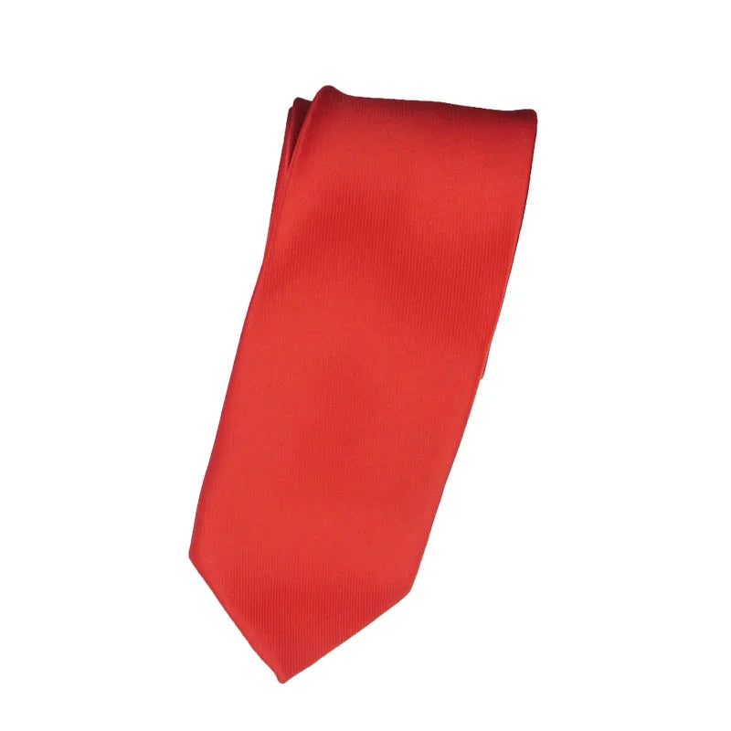 Red Tie Formen Elegant Silk Necktie Legami White Stripe Solid Women Qme RT13