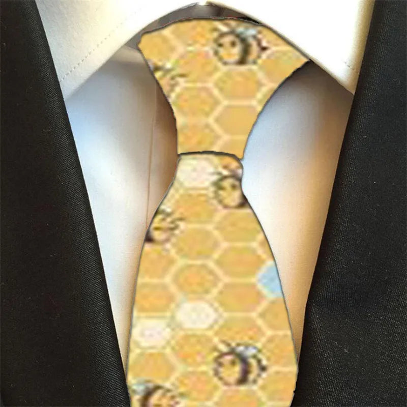 Red Skull Tie Personality Humor Men's Business Leader Ladies Party Qme