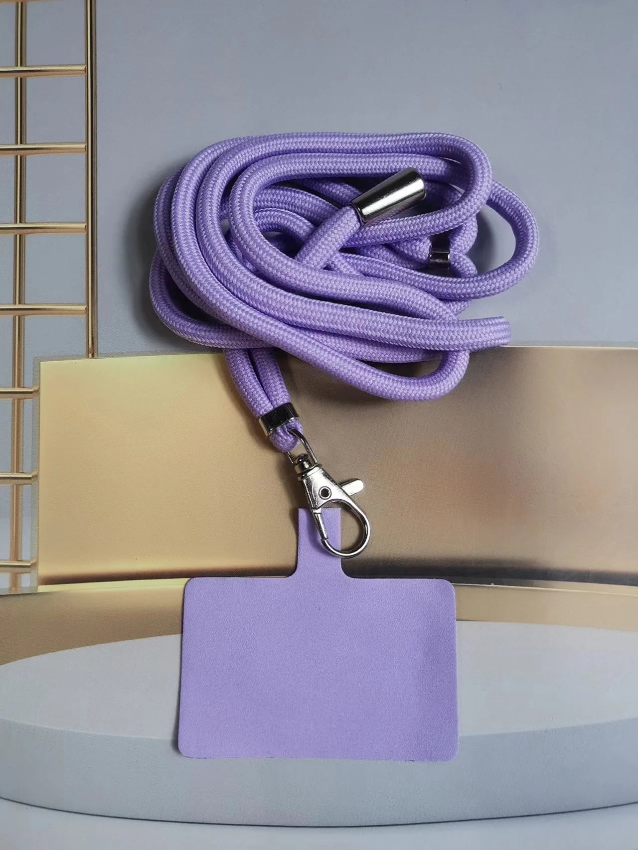 2Pcs Universal Adjustable Phone Lanyard Strap Mobile Phone Hanging Rope Neck Straps Anti-lost Lanyards Cell Phone Accessories Qme 2pcs purple