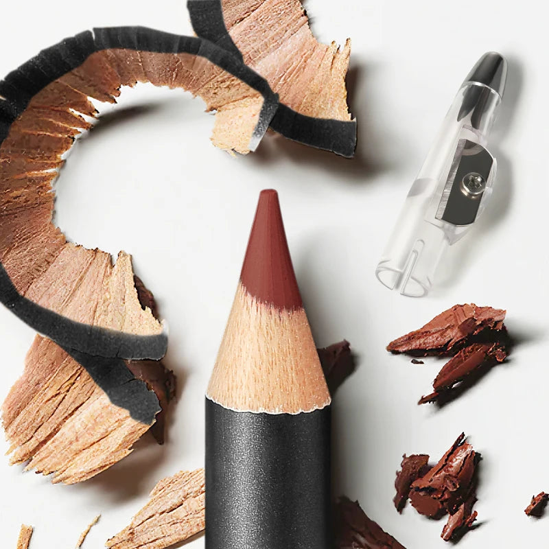 Waterproof Matte Lipliner Pencil Red Contour Tint Lipstick Long Qme