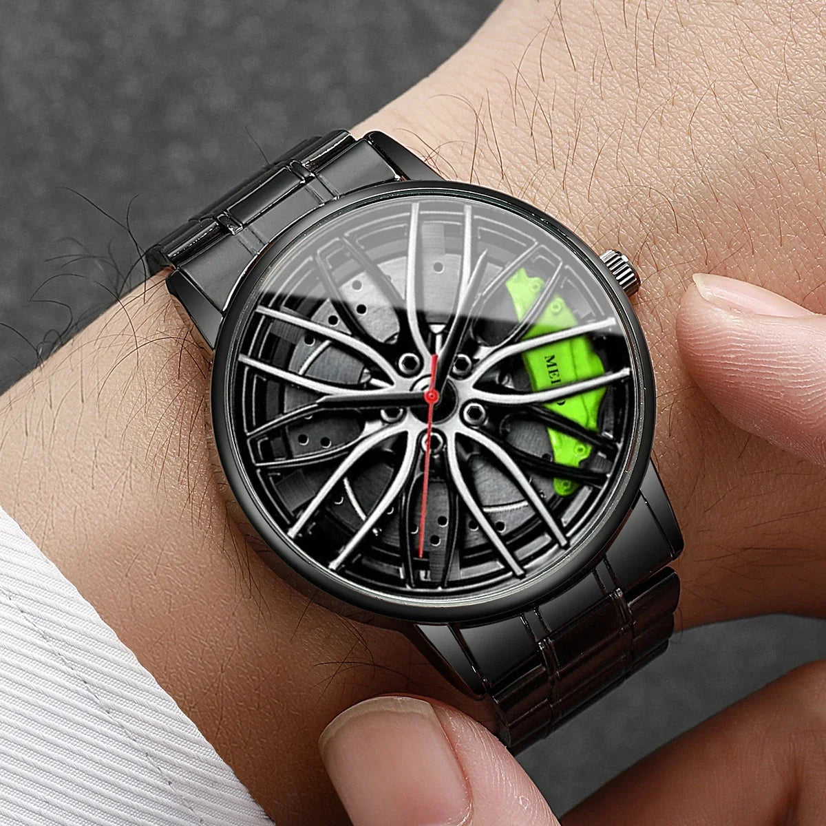 1pcsTrendy Fully Automatic Quartz Movement Men's Watch Wheel Non Mechanical Watch Fashion Men's Watch Qme