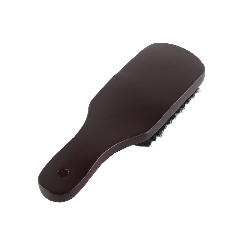 Beard Brush with Wooden Handle Beard Brush Wooden Handle Good Elasticity Hair Men's Beard Grooming Brush for Mustache Styling Qme