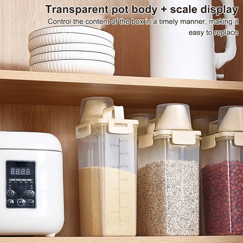 Reusable Laundry Detergent Dispenser Sealed Storage Container Grain Qme
