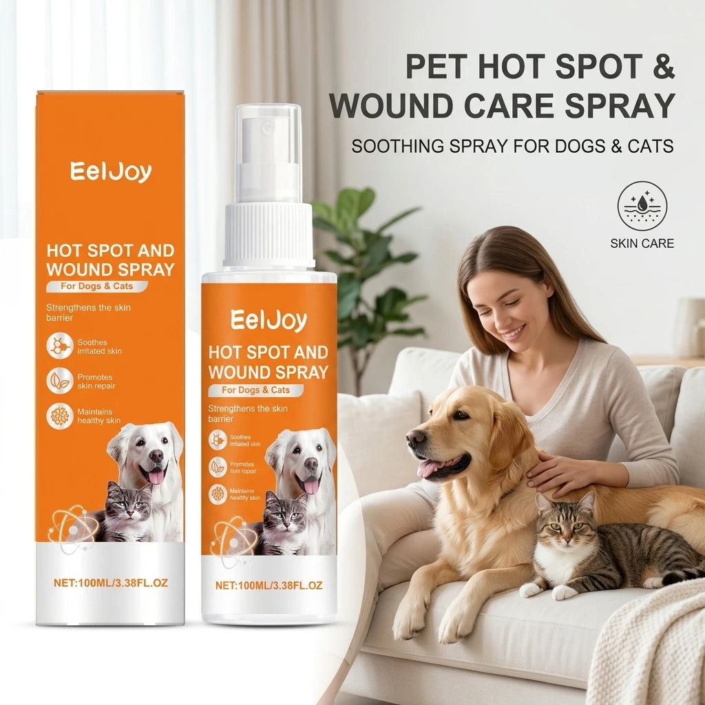 Pet Skin Care Spray Soothing Itchy Irritated Skin Promote Skin Repair Strengthen Skin Barrier Dogs & Cats Daily Skin Relief Mist Qme