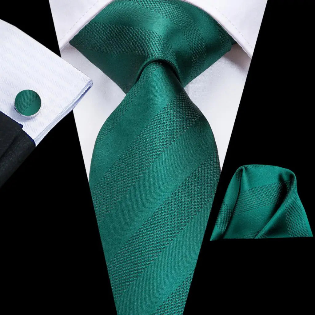 Dark Green Paisley Plaid Tie Men Groom Wedding Sage Mint Necktie