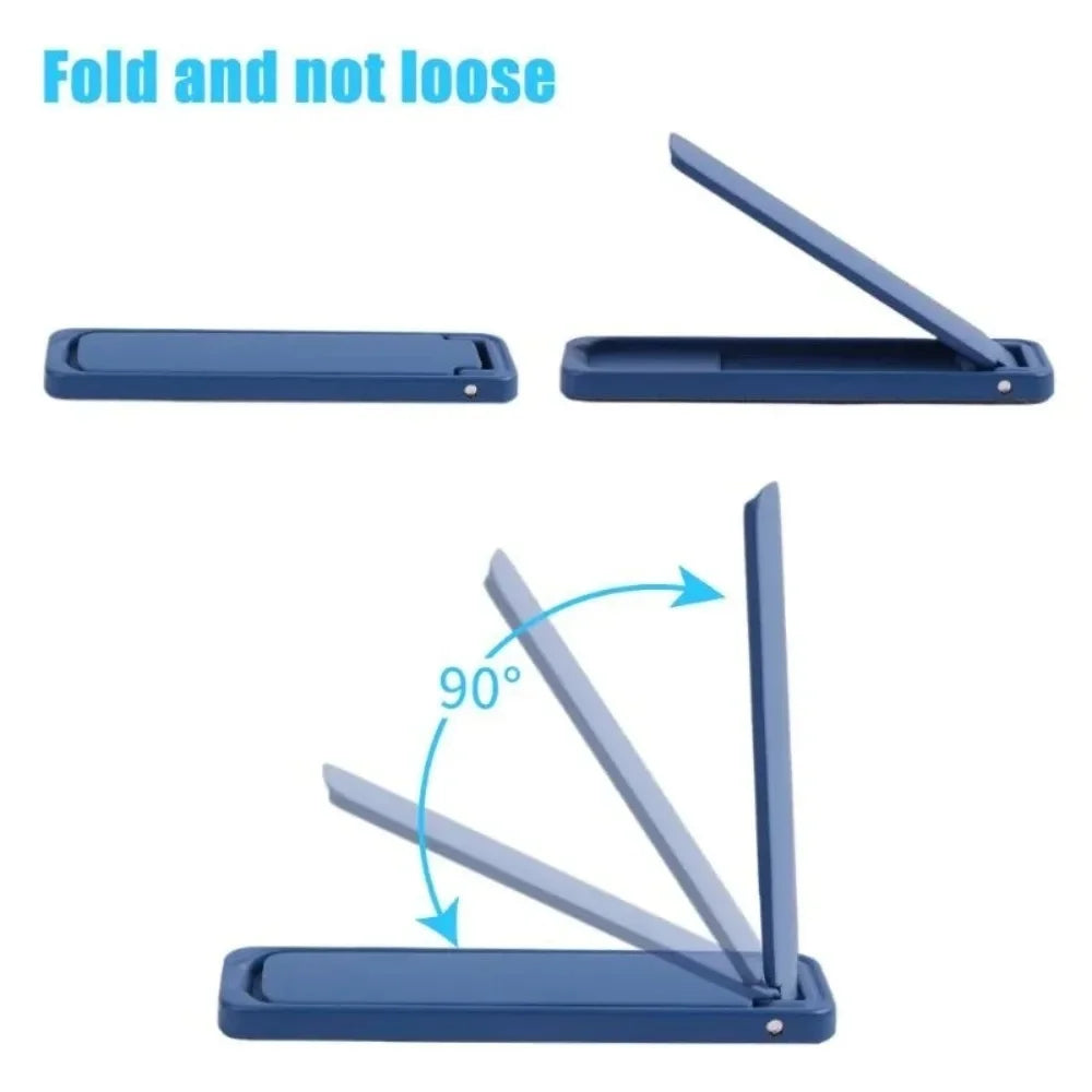 Ultra Thin Invisible Metal Folding Phone Holder Mini Back Sticker Portable Alloy Bracket Universal Desktop Mobile Phones Stand Qme