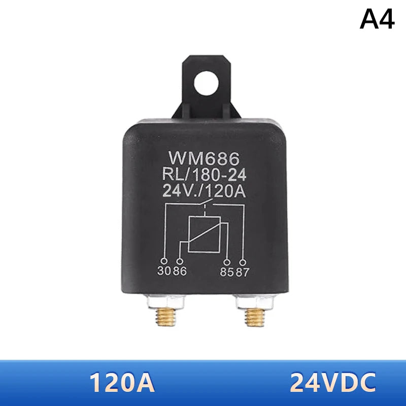 DC 12V 24V 100A 120A 200A WM686 Relay 4 Pin Normal Open Car Starter Qme WM-120A24V