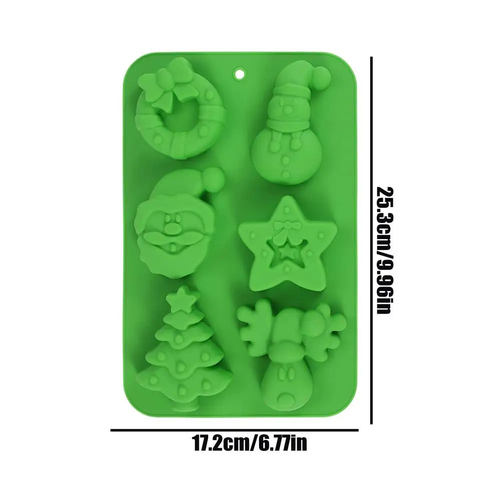 Christmas Silicone Molds Reusable Easy Release Non-stick Tray Candy Qme China Mainland Style 4