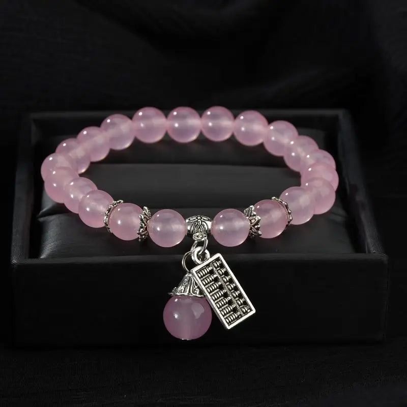 b20 Natural Stone Agate Amethyst Abacus Beaded Bracelet Men and Women Magnetic Health Protection Fashion Jewelry Gifts Qme